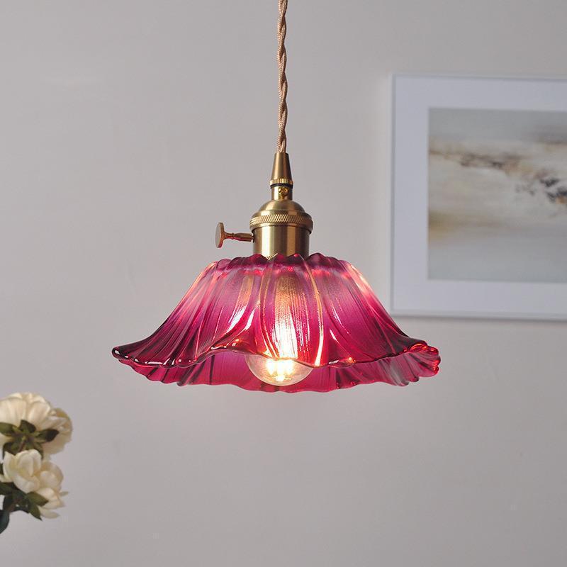 Retro glass brass creative Japanese bar ceiling light for gazebo for…