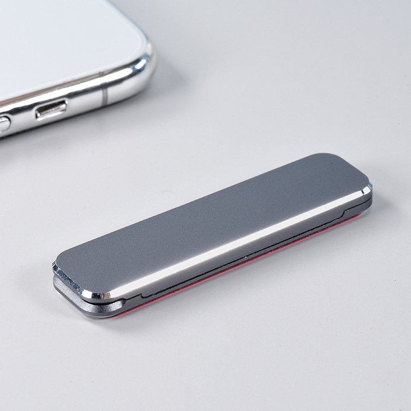 Aleación de aluminio mini soporte de teléfono móvil portátil plegable pequeño marco de soporte cubierta trasera pegatina pasta soporte de teléfono móvil ligero y estable