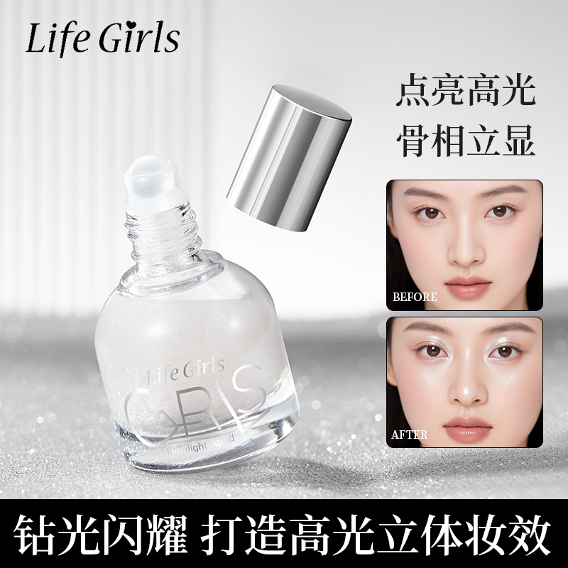 Lifegirls Diamante Starlight Líquido de alto brillo Cabezal de bola Iluminación Flash Líquido Resplandante Fabricante de fuente de reparación de alto brillo
