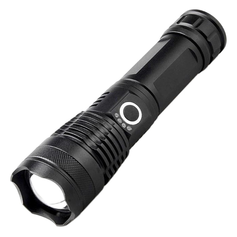 FUENTE fabricante linterna de luz fuerte Tipo-C de carga resalte al aire libre de iluminación remota pantalla de potencia cambio telescópico