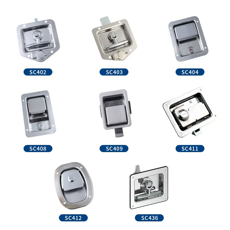 跨境 RV不锈钢高强度车门锁Modified truck lock重机械工程车定制