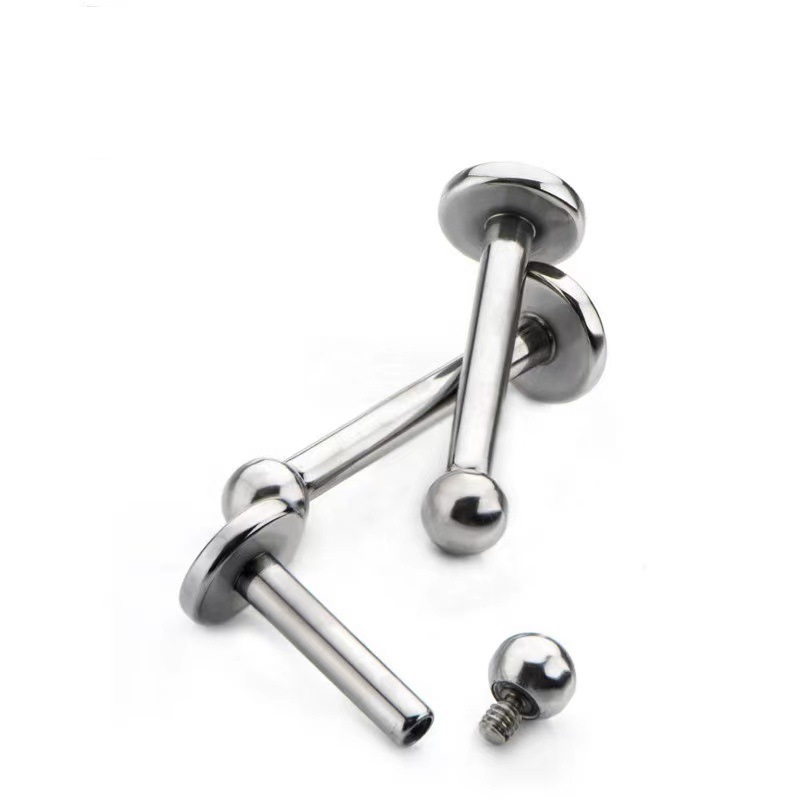 Pointed titanium steel lip stud product view
