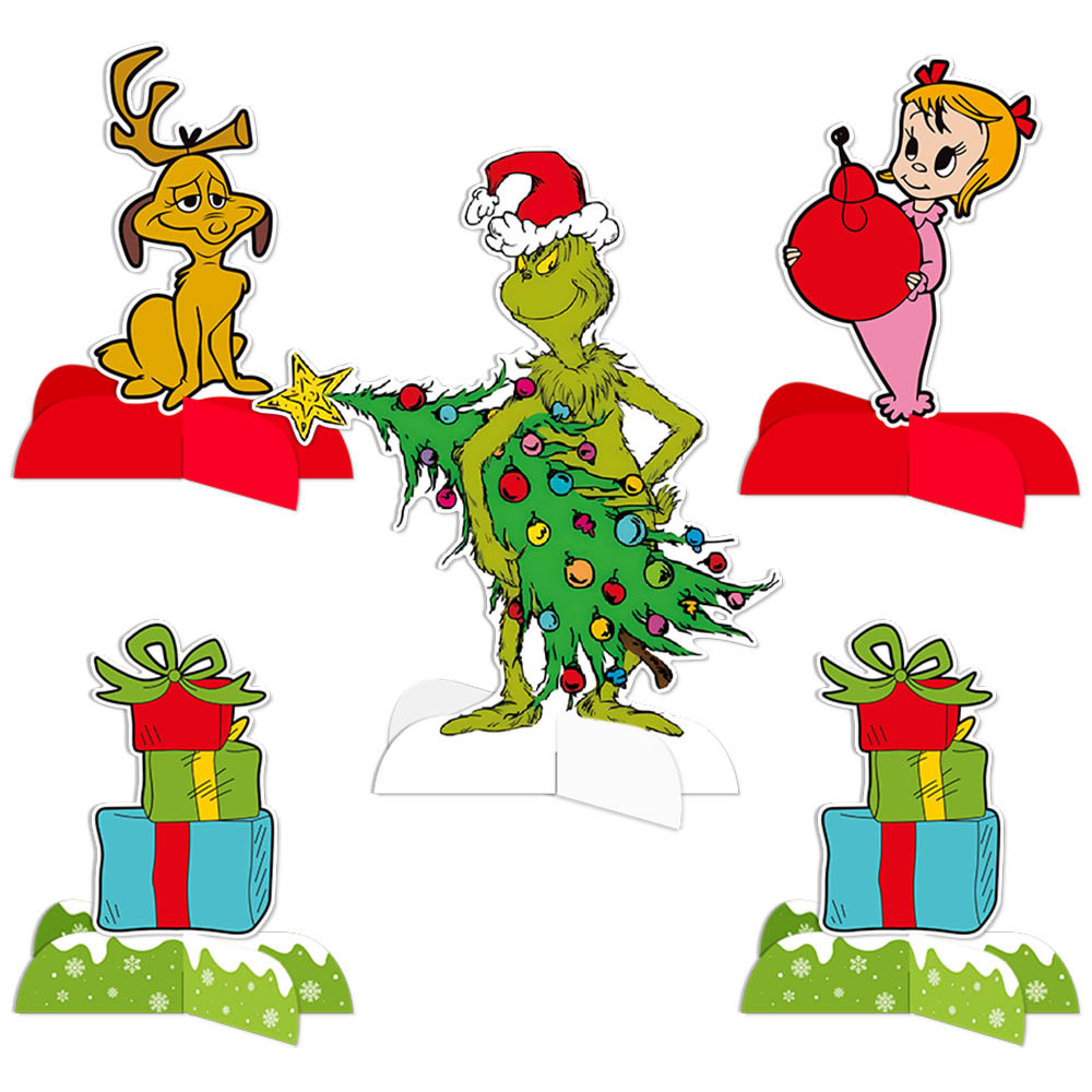 Amazon Grinch tema Navidad fiesta decoración panal decoración Navidad verde piel monstruo escritorio Decoración