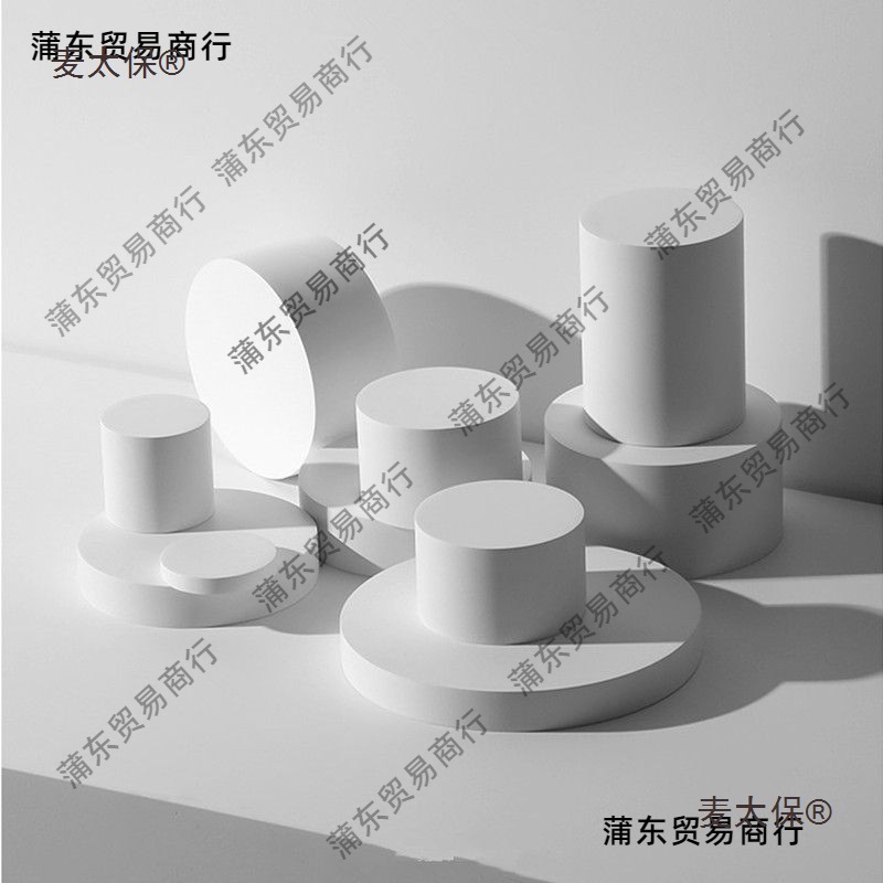 白色方块几何体造景影楼立体拍照道具白色摄影产品摆件背景麦太保