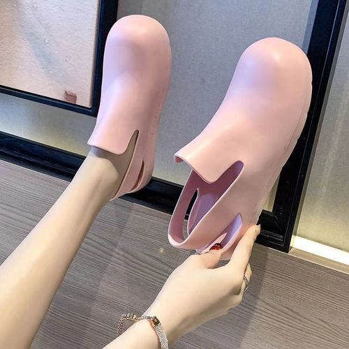 Collarbone open-toe summer sandals for women, new casual and fashionable flat sandals, single color, thick sole women's sandals