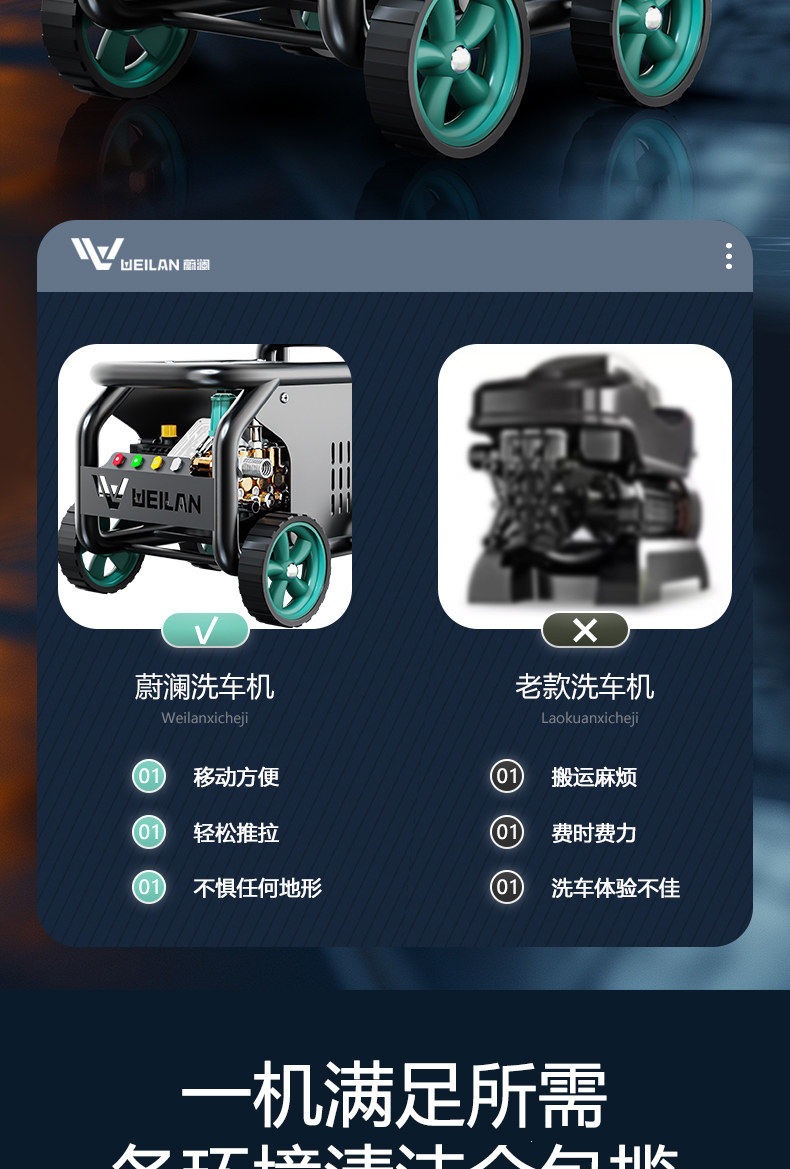 Car Washing Machine High-Pressure Water Gun 220V Commercial High-Power Water Pump Super Powerful Floor Cleaning Household Car Washing Magic Cleaning Machine