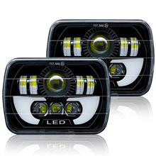爆款7寸牛角方形5*7汽车LED牧马人前大灯6*7摩托车越野车改装车灯