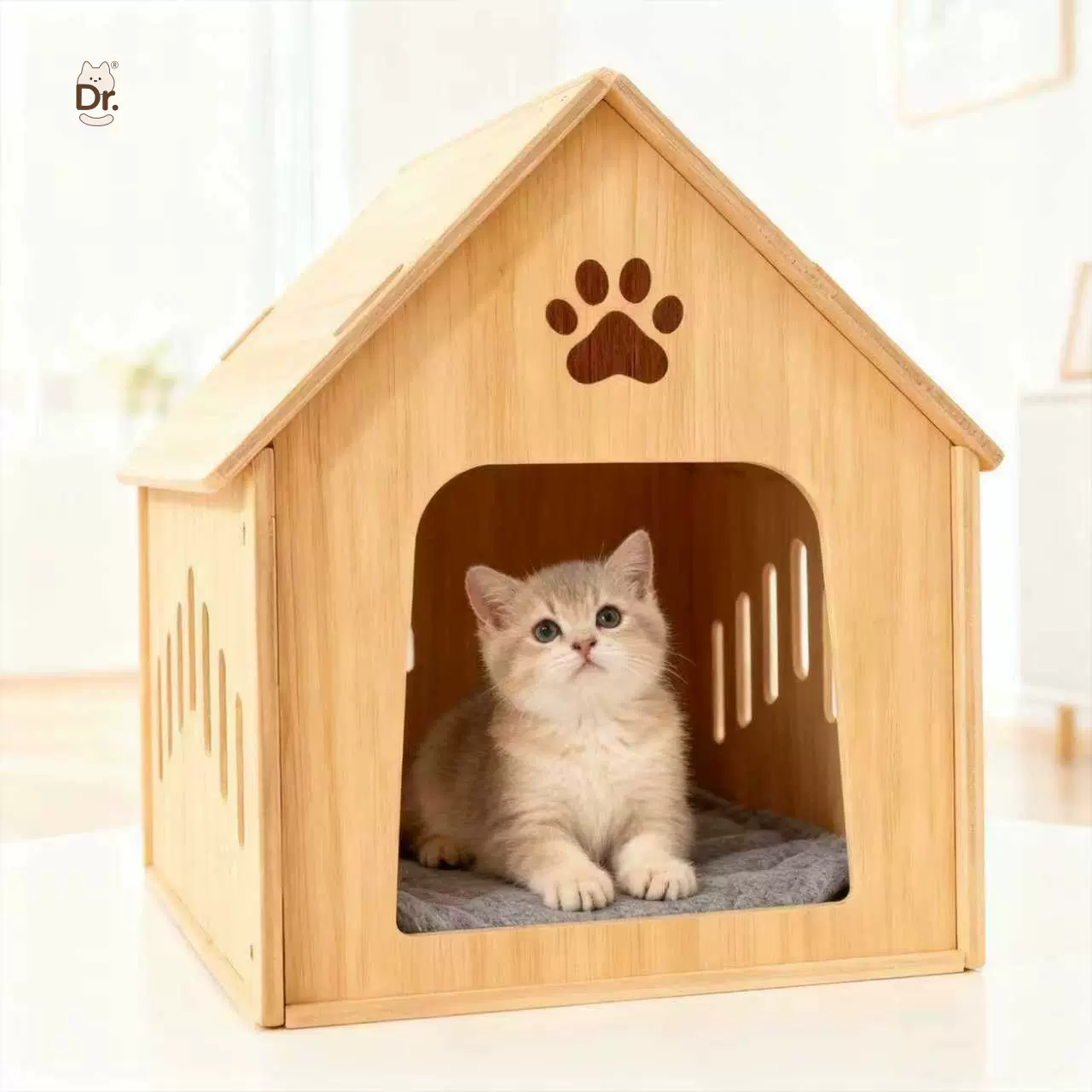 狗窝狗笼木屋四季通用猫屋宠物窝猫咪房子超大封闭式安全感猫笼子