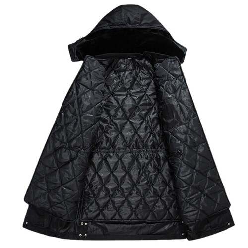 Security coat, multi-functional cold-proof winter clothing, new thickened and lengthened reflective security cotton clothing, labor protection men's winter clothing