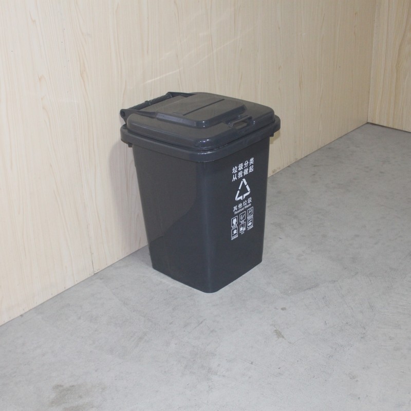 小区景区环卫桶带盖塑料商用垃圾箱户外垃圾桶中号街区50L分类桶