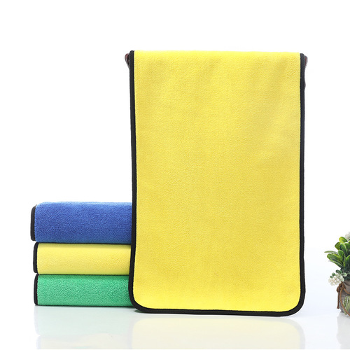 Coral fleece fishing towel wholesale, thick, water-absorbent, non-shedding, non-fading, fish rod-friendly, double-layer towel