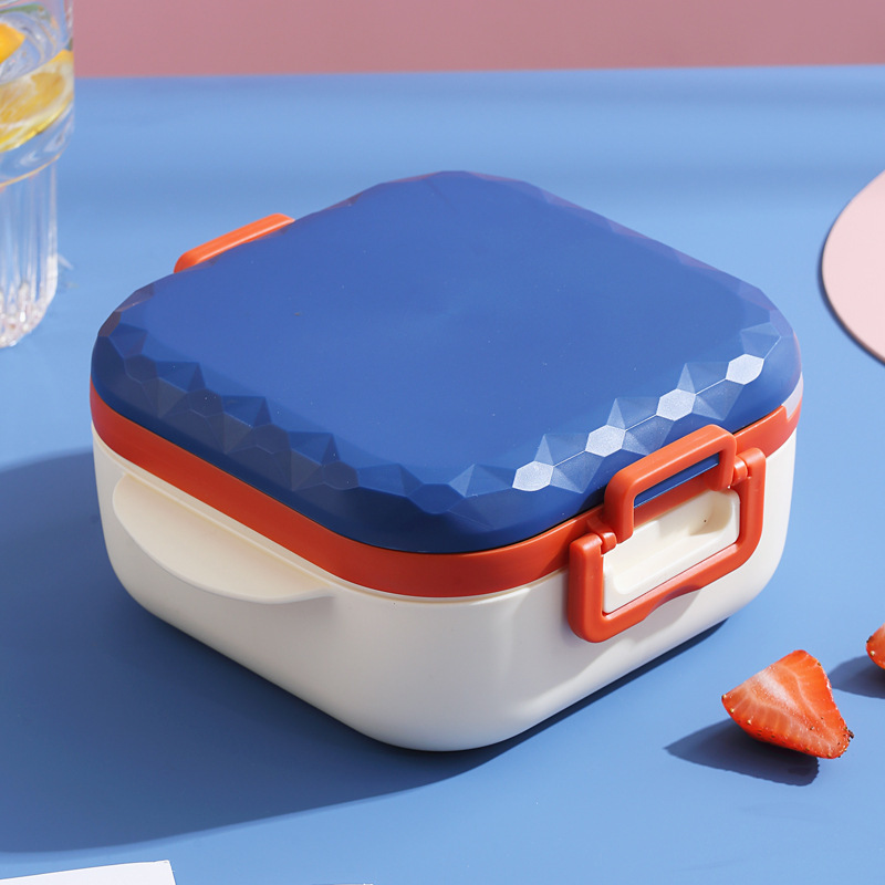 クロスボーダーポータブル学生弁当箱オフィスワーカー分割プラスチック弁当箱電子レンジ対応弁当箱食品収納ボックス|undefined