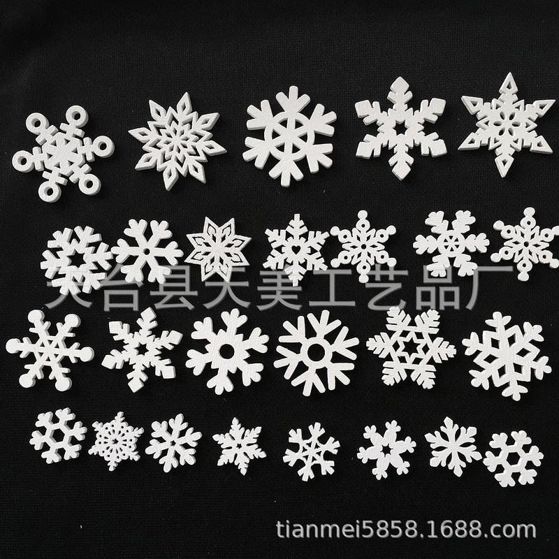 アマゾンwish電気商の人気木製30mm 35mm白い雪花原木色赤い雪花|undefined