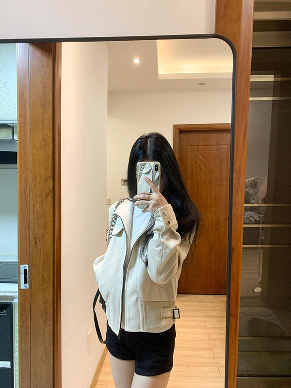 复古气质感立领短款外套女2025秋季新款慵懒百搭修身夹克上衣|undefined