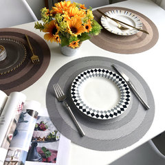Circular Western-style PVC dinner mat hotel heat insulation mat home easy to clean dining table mat anti-scald heat insulation mat cup mat wholesale