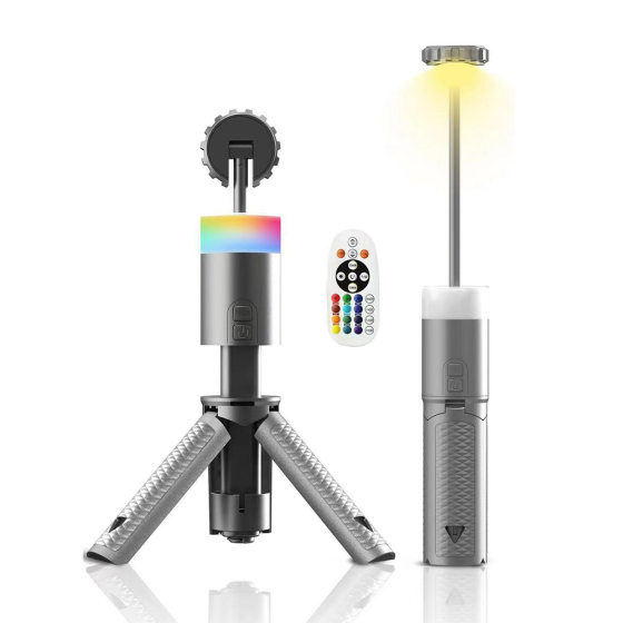 New portable camping lamp multifunctional outdoor aluminum alloy retractable bracket long endurance atmosphere lamp work lamp
