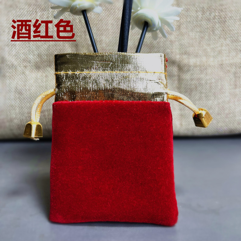 金縁ベルベット袋、お返し袋、ジュエリーバッグ、アクセサリー包装、福袋、ブレスレット袋、文房具袋、金口ベルベット袋|undefined