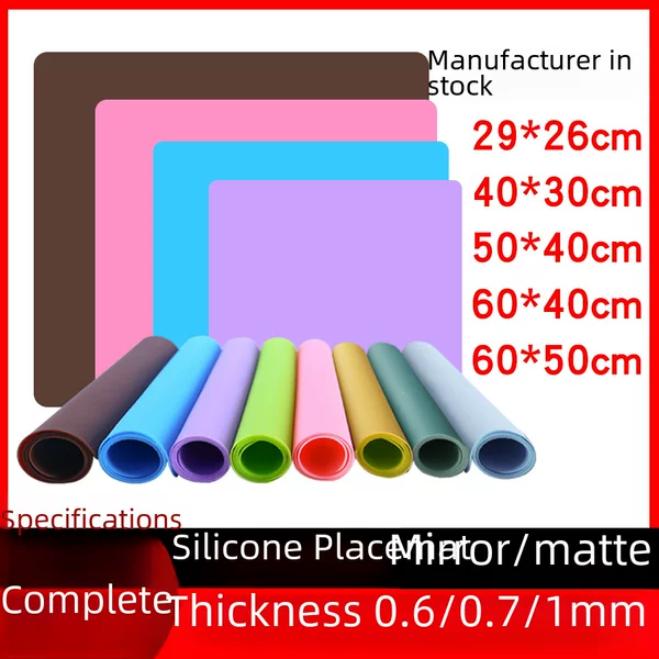 Factory spot European thick silicone placemat home insulation mat children's primary school dining table mat wholesale