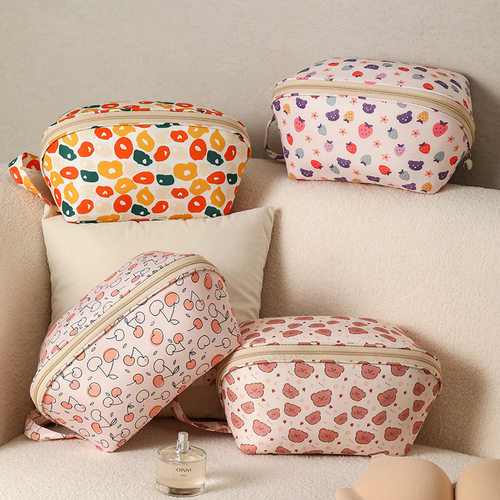 New printed large-capacity portable bra bag for business trips, underwear, underwear, bra partitioned storage bag