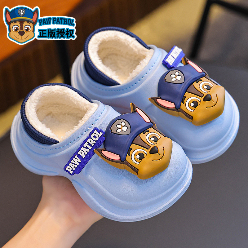 Otoño y invierno, zapatillas de algodón para niños y niñas, calentamiento impermeable, bolsas de tacones de algodón para bebés