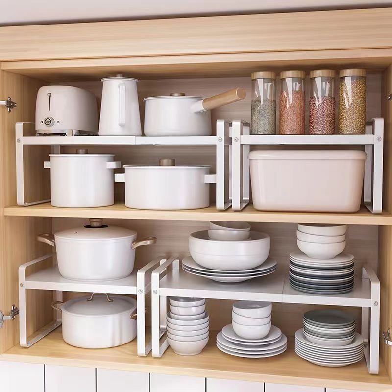 Retractable Kitchen Shelf Countertop Cabinet Partition Layered Shelf...