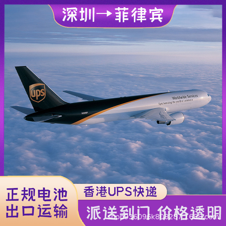 相机电池锂电池深圳UPS快递邮寄到菲律宾双清到门DDU东南亚专线