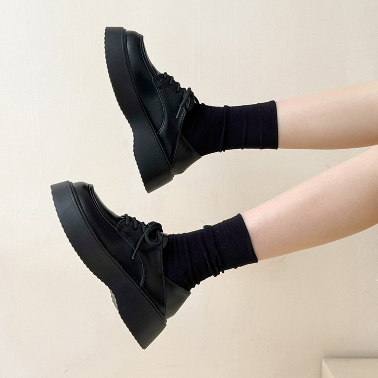 Insulated black Japanese universal retro Mary Jane shoes platform…