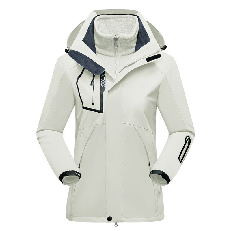 突撃服作業服印logo三合一男秋冬防風雨防水加毛厚手アウトドアコート女|undefined