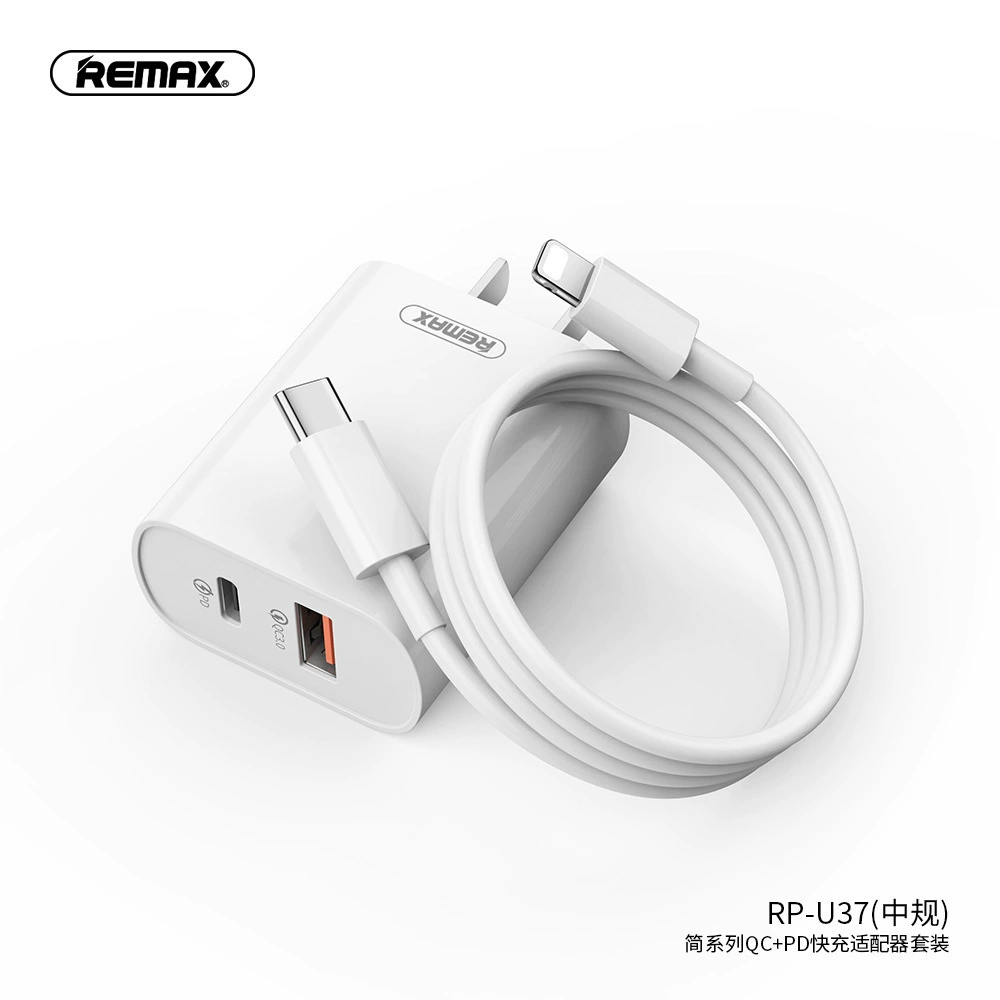 Зарядное устройство Remax Simple серии QC PD18w быстрая зарядка с портом Type-C, адаптер зарядки USB для мобильного телефона