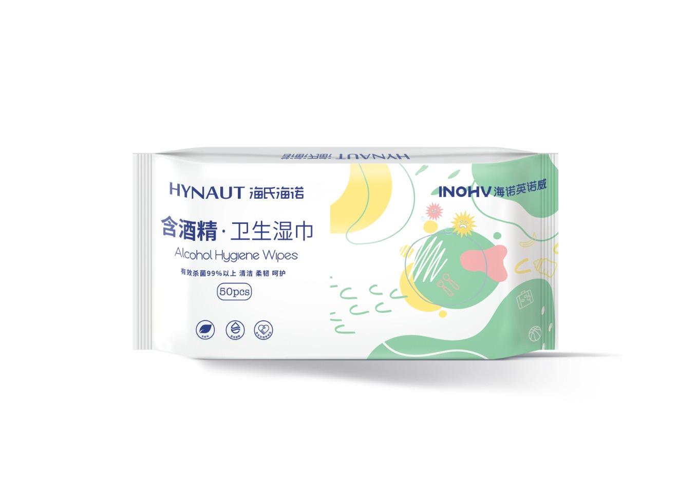 Innovate 알코올 함유 위생 물티슈 50개/팩 ---- 1팩