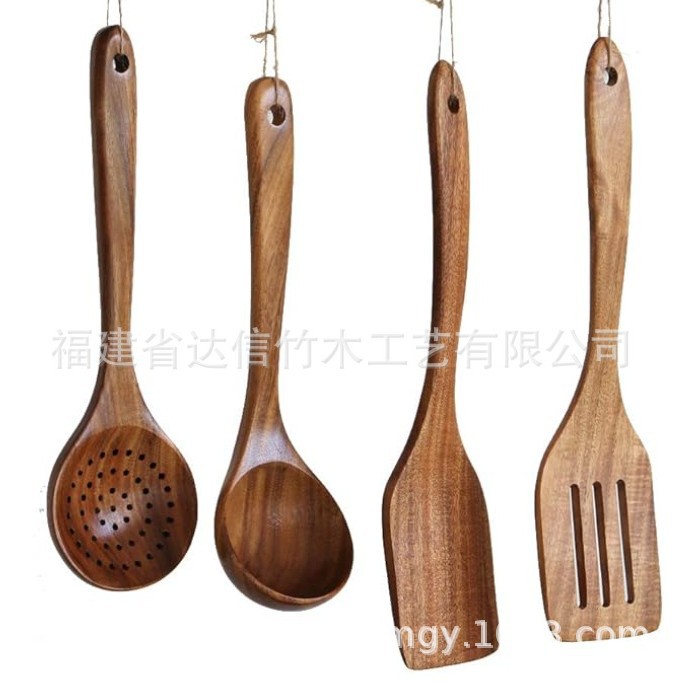 Juego de utensilios de cocina de madera de 10 piezas, juego de 5 piezas, cucharas de madera, espátulas, cucharas para sopa, espátulas de madera, herramientas de cocina, juego de utensilios de cocina, cubo de almacenamiento