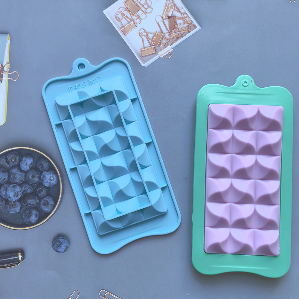 124 molde de silicona chocolate agudo pastel helado pudín molde de postre jabón utensilios de cocción