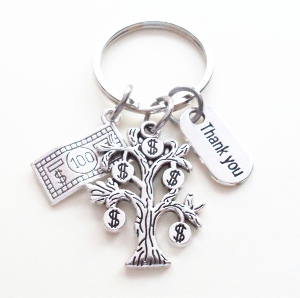 US dollar fortune tree thank you keychain cash tree bank accounting thank you gift US dollar fortune tree thank you keychain cash tree bank accounting thank you gift