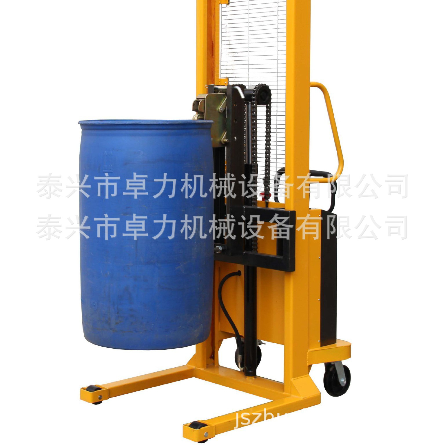 上海供应鹰嘴型电动油桶装卸车，半电动油桶堆高车