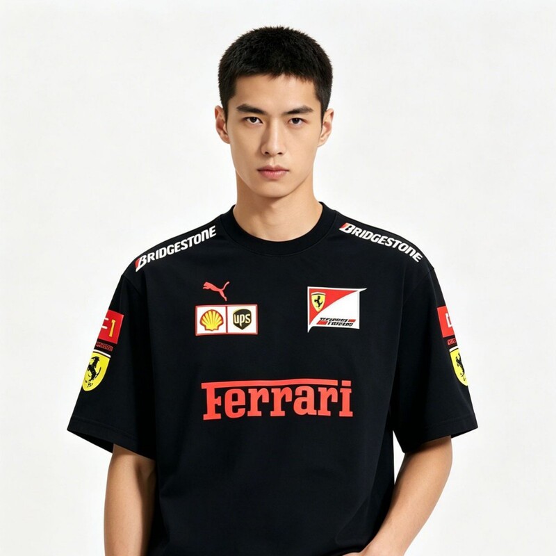 New F1 Ferrari 3D Printed Round Neck Short Sleeve Men's T-Shirt European Size American Street Style Sports Casual Clothing--- New F1 Ferrari 3D Printed Round Neck Short Sleeve Men's T-Shirt European Size American Street Style Sports Casual Clothing---