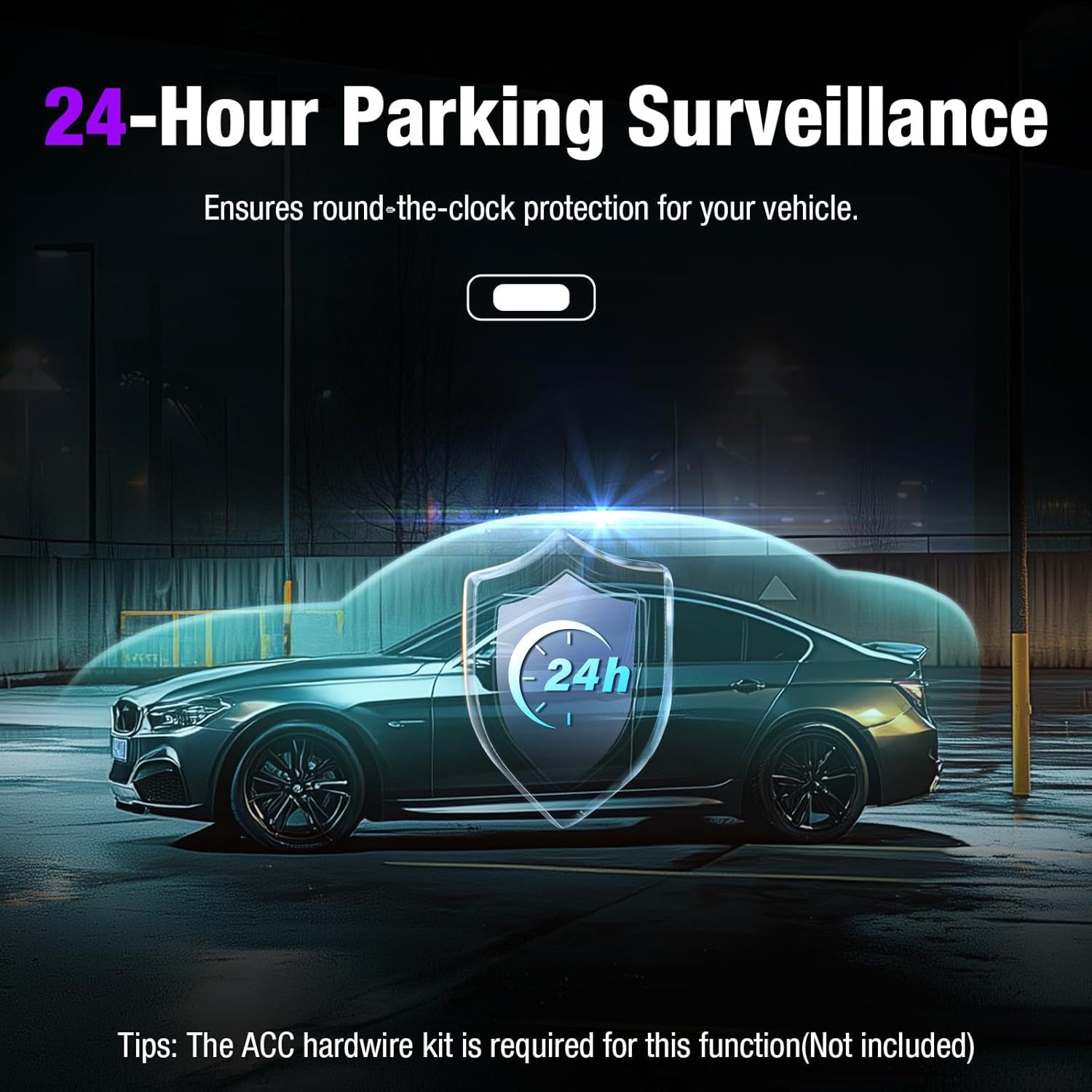4K 5G WiFi Dash Cam Infrared Night Vision 24H Parking Monitor