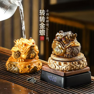 Tea Toy Golden Toad Tea Pet Can Be Used to Change Color Tea Set Ornaments High Temperature Tea Table Retro Tea Tray Tea Table Creative