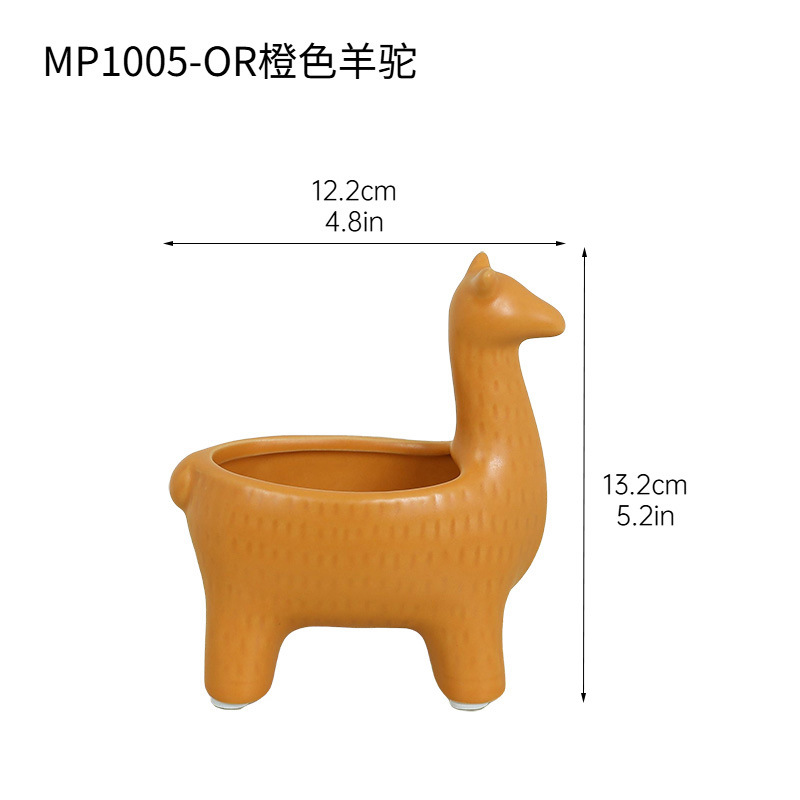 Decoración de cerámica de alpaca creativa y linda, sala de estar, entrada a la puerta, almacenamiento, tanque de almacenamiento, gabinete de vino, entrada, decoración de mesa