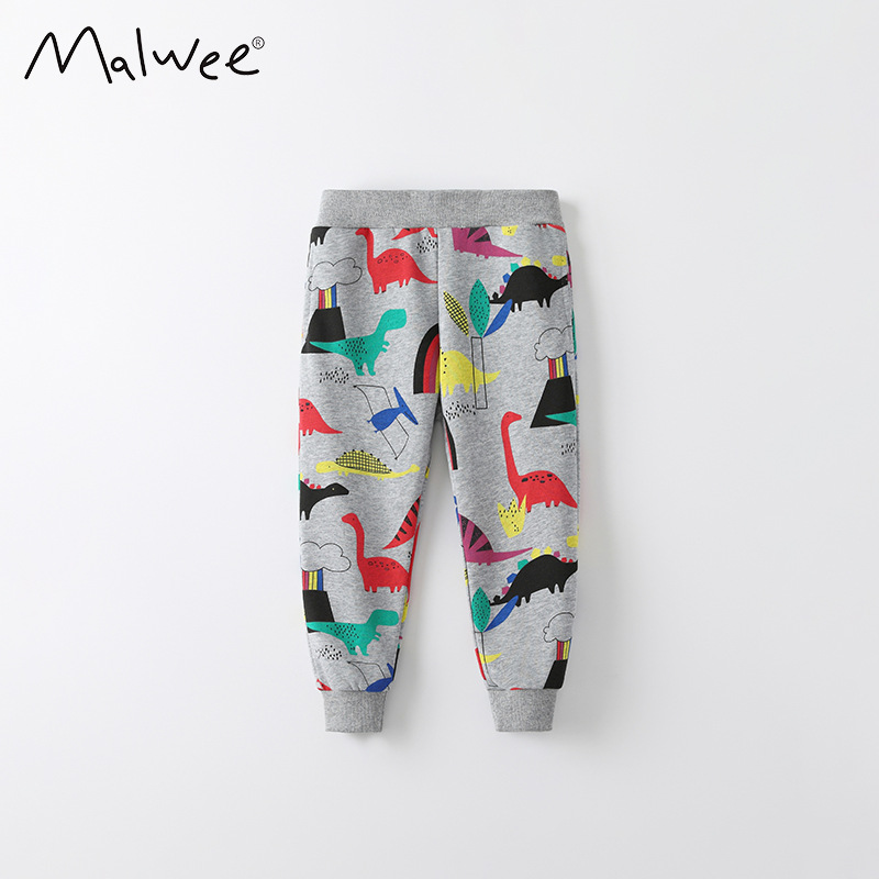 Transfronterizo malwee pantalones de niños otoño y invierno nuevos pantalones de niños de mediano tamaño impresión hermosa cintura elástica para niños image 6