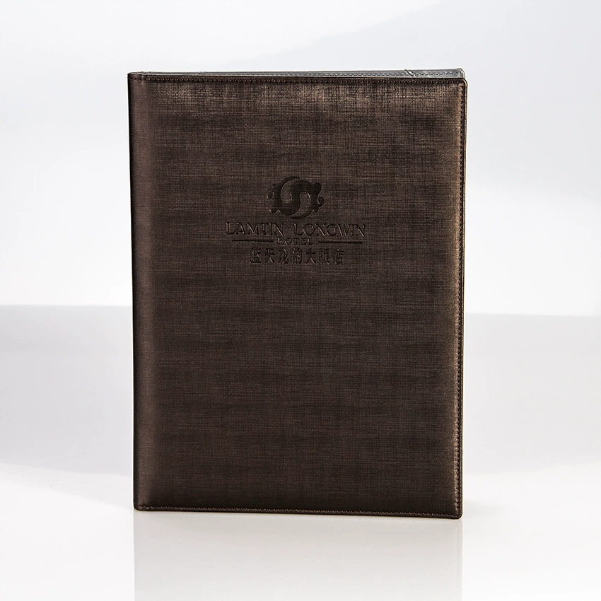 Индивидуальный кожаный держатель для меню, сервисного руководства и напитков для отеля с возможностью нанесения логотипа