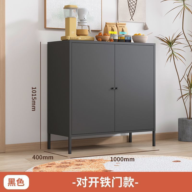 中世スタイルの厚い鉄のクリームスタイルの超薄型サイドボード玄関収納キャビネットリビングルーム食器棚収納鉄靴キャビネット|undefined