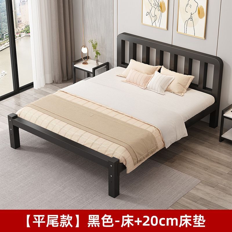 铁艺床加固加厚双人床1.8铁床单人1.0米铁架床现代简约1.5m家用|undefined