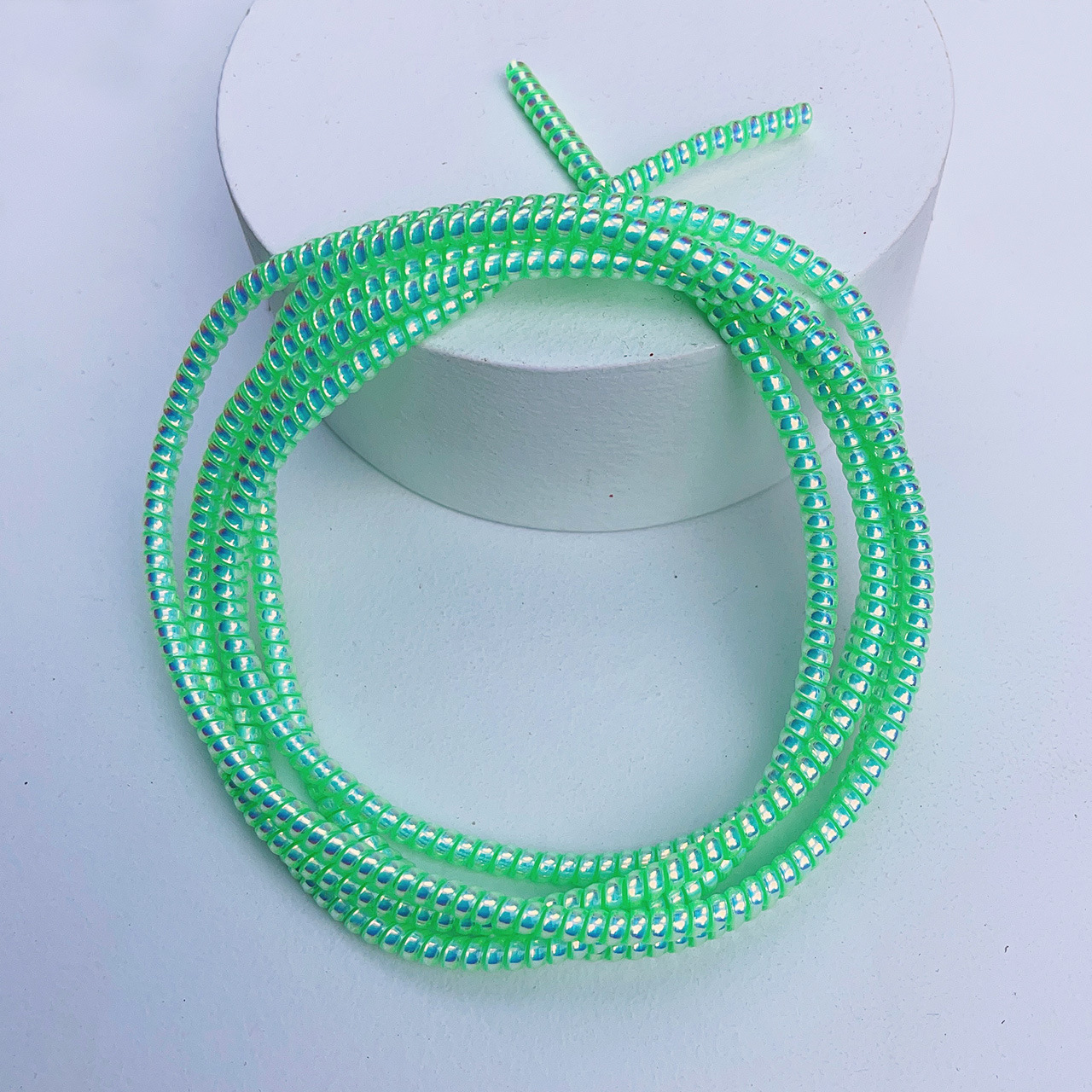 1.4m/1.6m cuerda de bobinado láser protección del medio ambiente TPU cable de datos del teléfono móvil cable de protección bobinado cuerda de resorte cubierta protectora