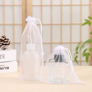 Simple transparent organza drawstring bag portable drawstring gift bag jewelry packaging cosmetics mesh bag wholesale