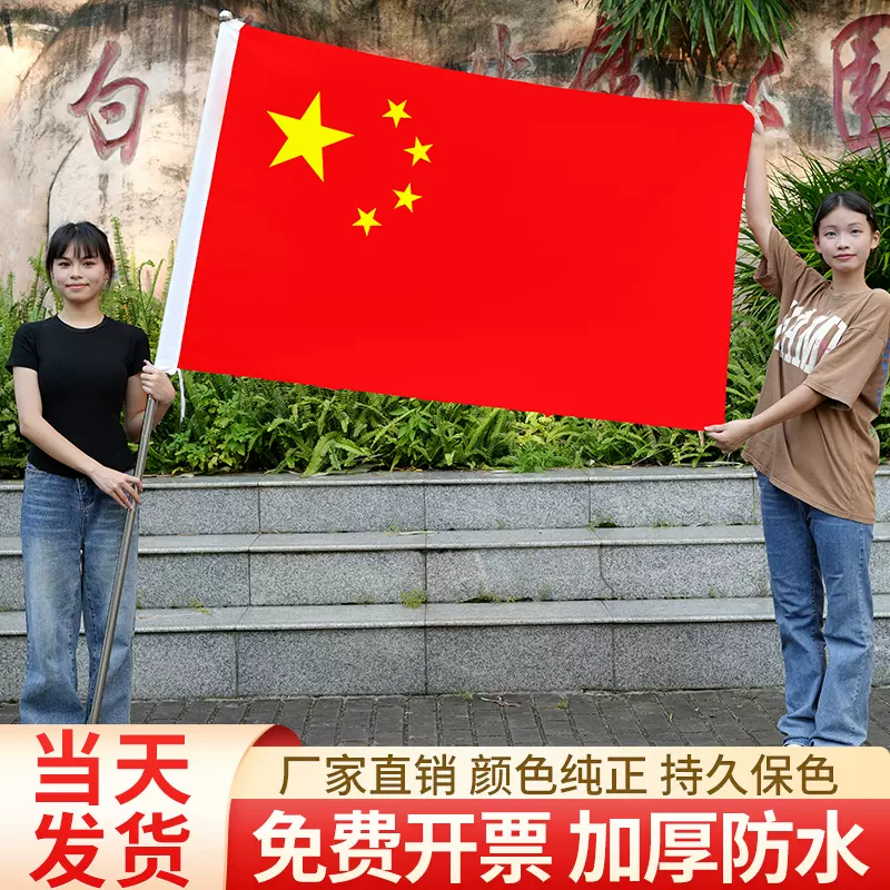 2号3号4号5号中国国旗大号五星红旗国庆装饰国旗党旗手摇旗批发