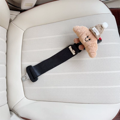 Car seat belt | pregnancy, co-pilot seat abdominal support and anti-collision - black-anti-strangling-safety-belt-for-pregnant-women-croissant-brown-hat