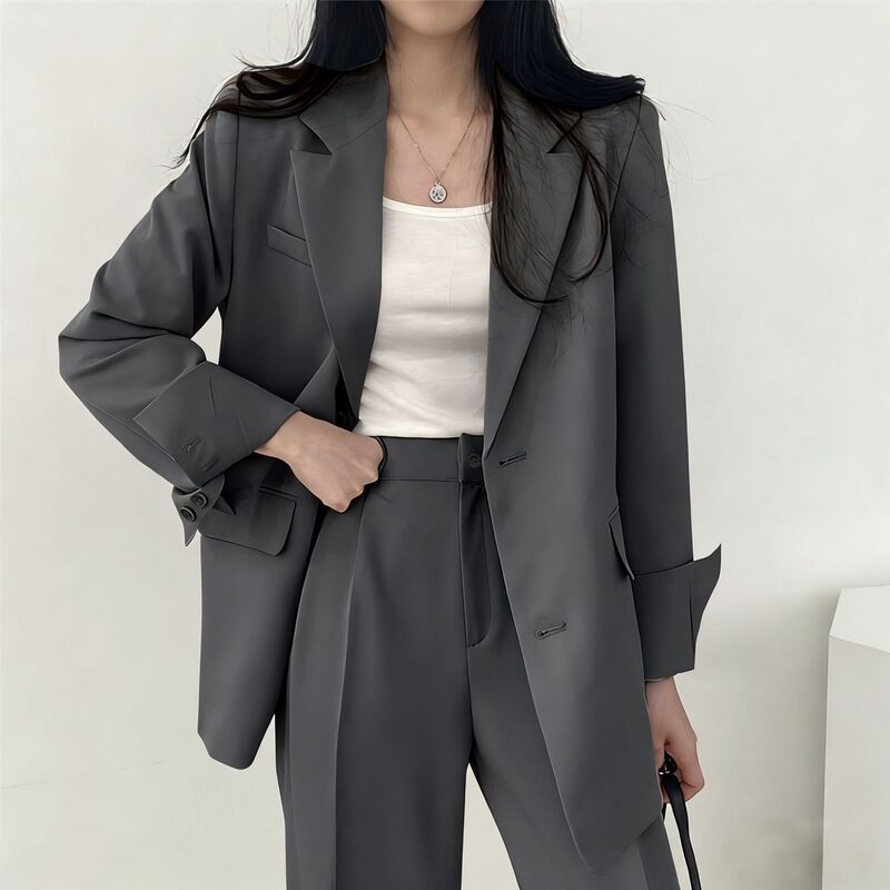 Coffee-Colored Blazer for Women 2026 Spring and Autumn New Fashion Korean Style Casual Suit for Petite Women
