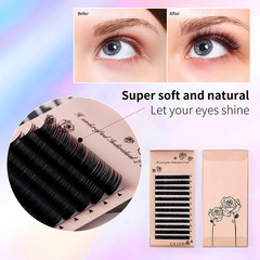 圓毛混合長度12排0.1嫁接睫毛柔軟卷翹種植睫毛密排C/D假睫毛批發