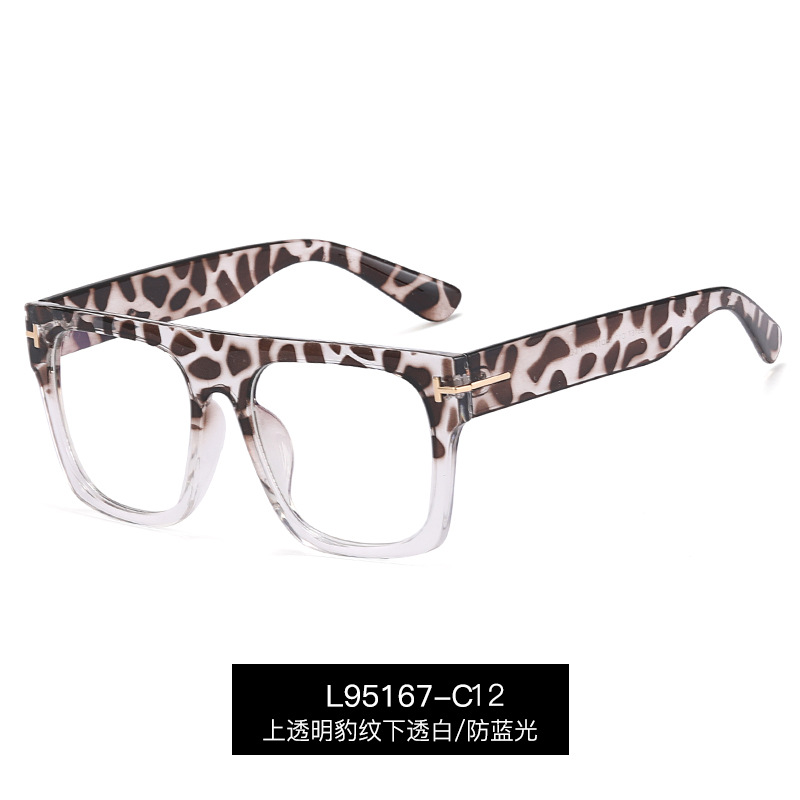 95167 Monturas de gafas unisex de moda europea y americana, nuevas monturas ópticas de gran tamaño con filtro de luz azul para comercio exterior transfronterizo, para mujer
