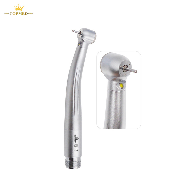 High-speed dental turbine handpiece universal pneumatic handpiece with light SMD lamp bead 3-point spray anti-backsuction ceramic bearing